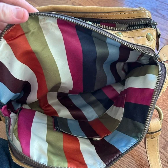 Coach Legacy Lily 65th Anniversary Camel Satchel with Brass Accents - Picture 10 of 11